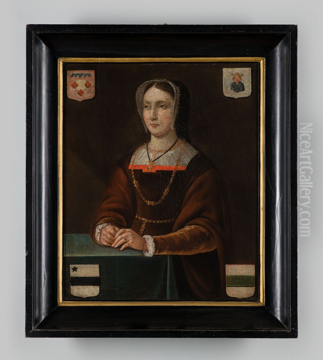 Portret van Christina van Angenandt Oil Painting by Geldersch Landschap en Kasteelen
