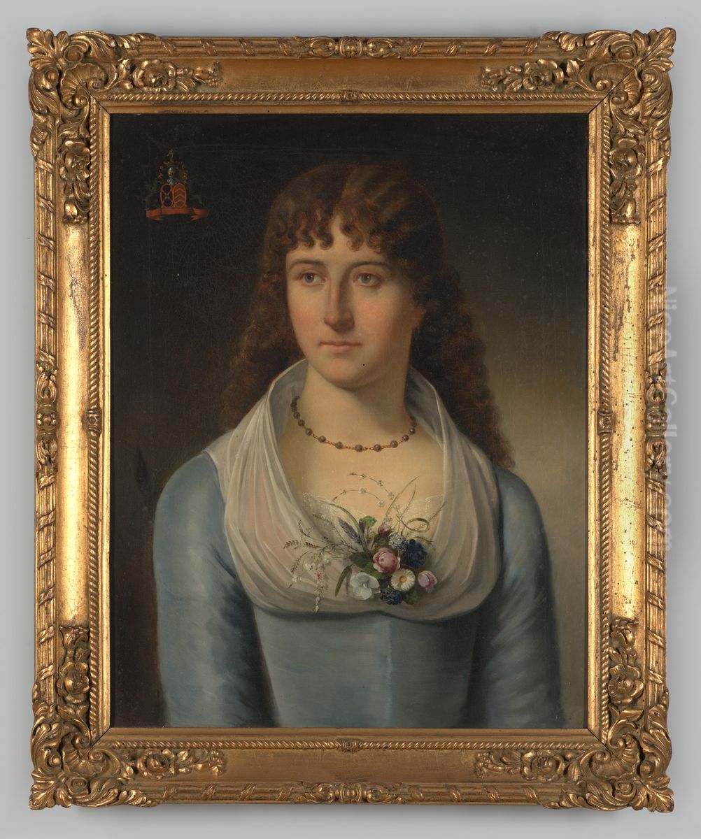 Portret van Helena Gertrudis Maria Josepha barones van Voorst tot Voorst Oil Painting by Geldersch Landschap en Kasteelen