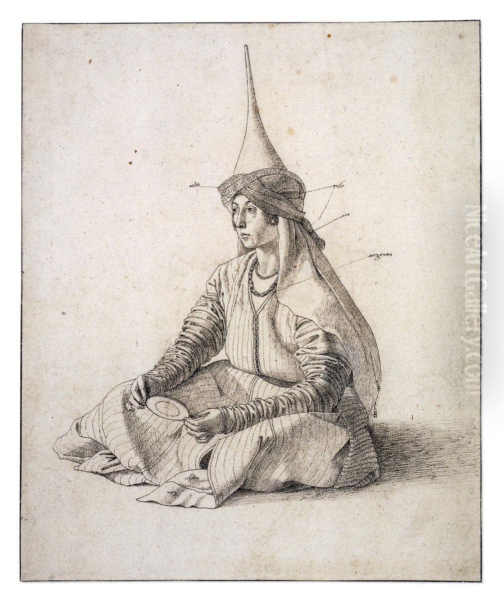 A Turkish woman Oil Painting by Gentile Bellini