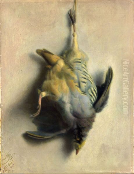 Dead partridge Oil Painting by Kamal-ol-molk