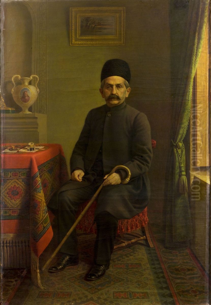 Sardar Asaad Bakhtiari Oil Painting by Kamal-ol-molk