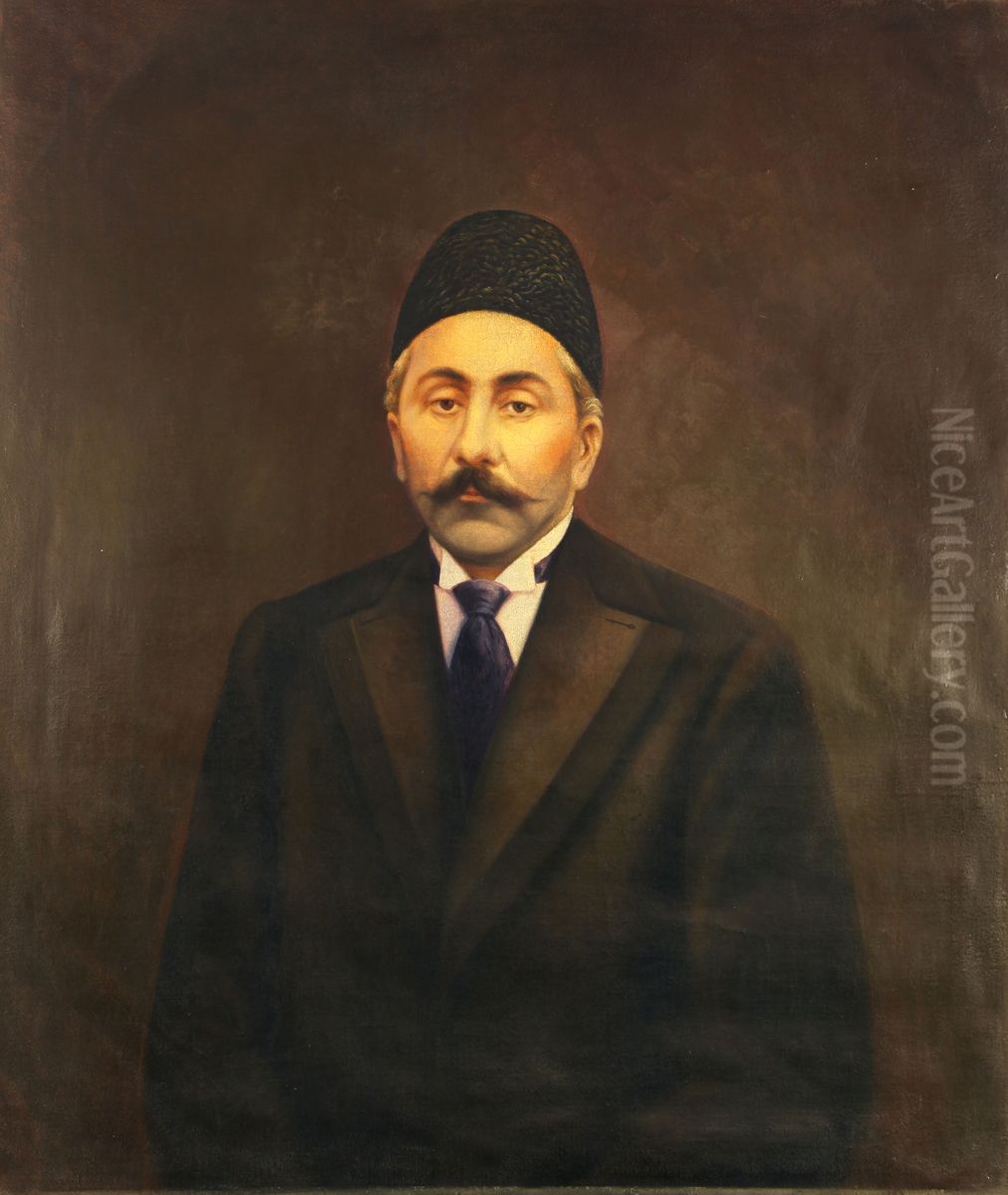prtrh myrza sadq khan mstsharaldwlh Oil Painting by Ali Mahmudi