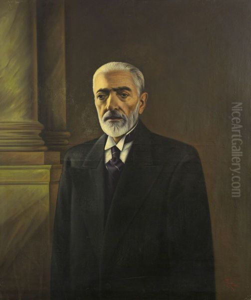 prtrh syd mhmd sadq tbatbayy Oil Painting by Jafar Chehrenegar