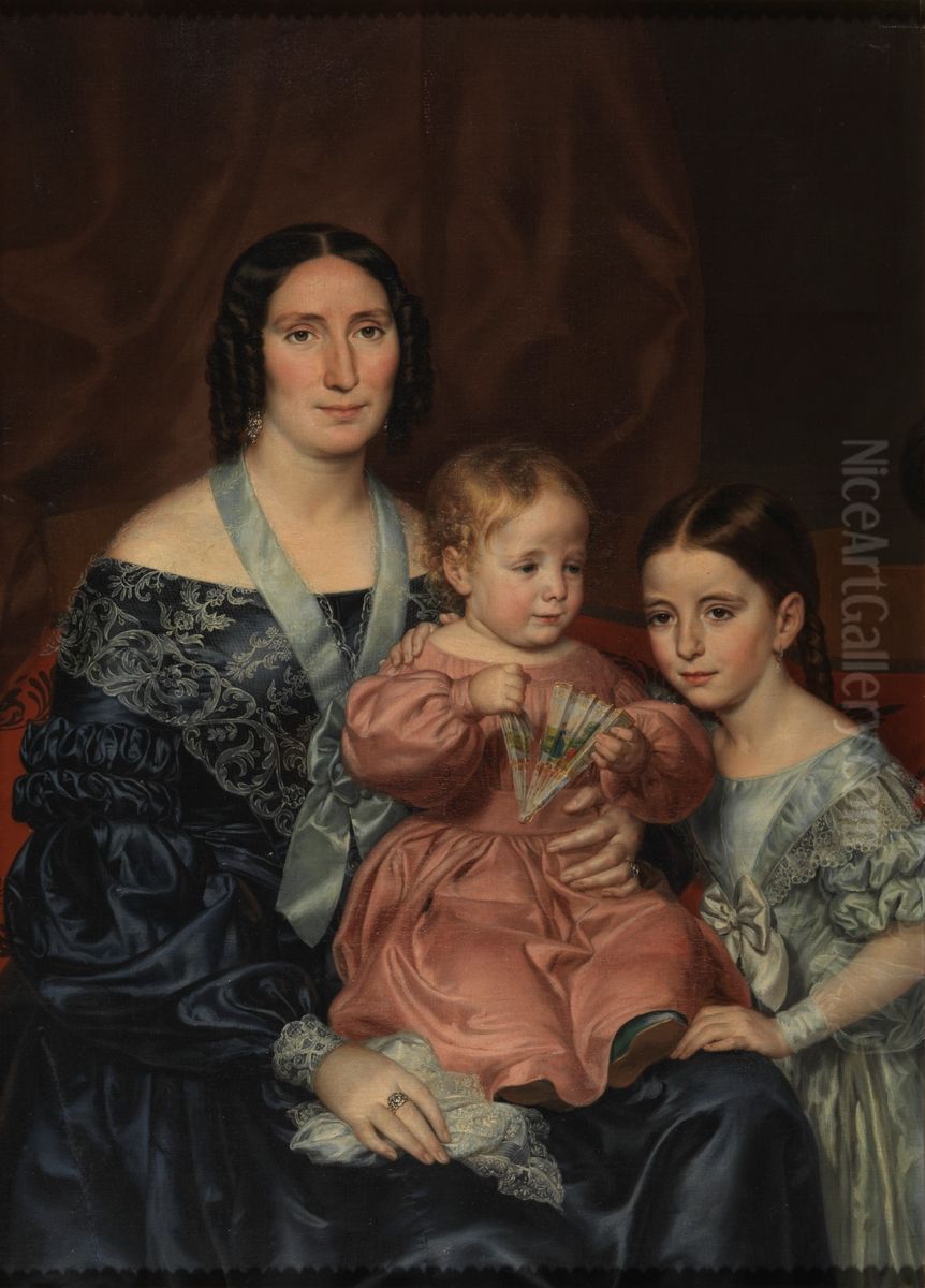 The Barrio Family Oil Painting by Rafael Tejeo