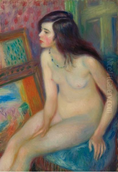 TEMPLE GOLD MEDAL NUDE Oil Painting by William James Glackens