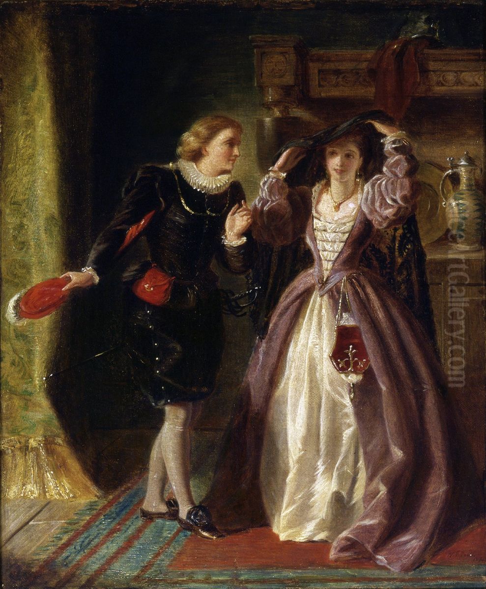 Olivia unveiling Oil Painting by William Powell Frith