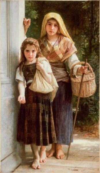 The Little Beggars Oil Painting by William-Adolphe Bouguereau
