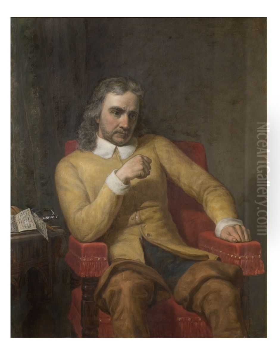 Oliver Cromwell (1599-1658) Oil Painting by Charles Lucy