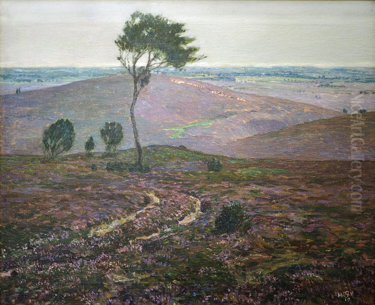 Heide am Wilseder Berg Oil Painting by Heinrich Vogeler Heide am Wilseder Berg Oil Painting by Heinrich Vogeler