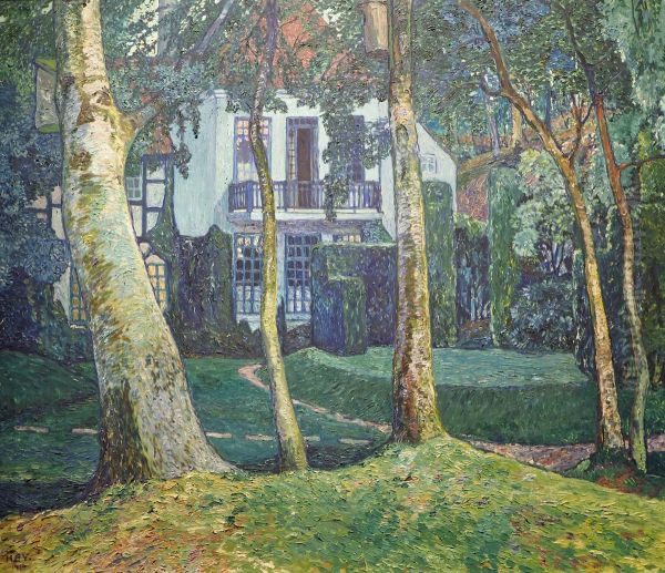 Die Blaue Stunde - Barkenhoff Oil Painting by Heinrich Vogeler
