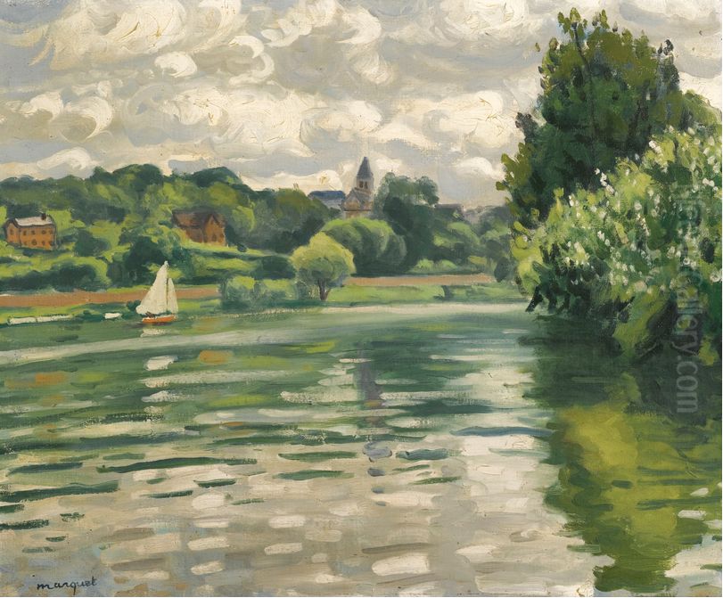 VOILE SUR LA SEINE Oil Painting by Albert Marquet