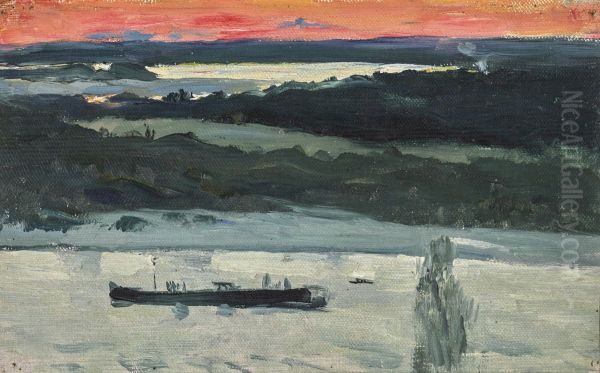 Volga Oil Painting by Mikhail Nesterov