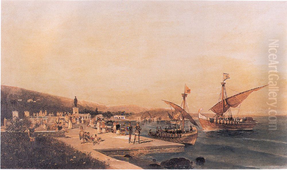 Return of the Argonauts Oil Painting by Konstantinos Volanakis