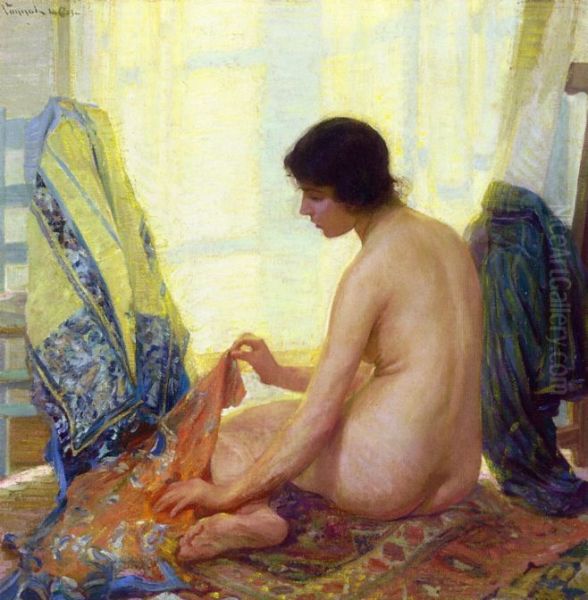 Leah Oil Painting by Robert Vonnoh