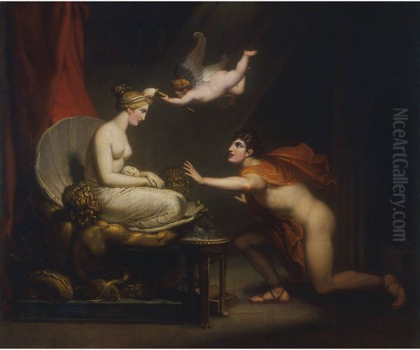 Love animating the statue of Pygmalion Oil Painting by Henry Howard