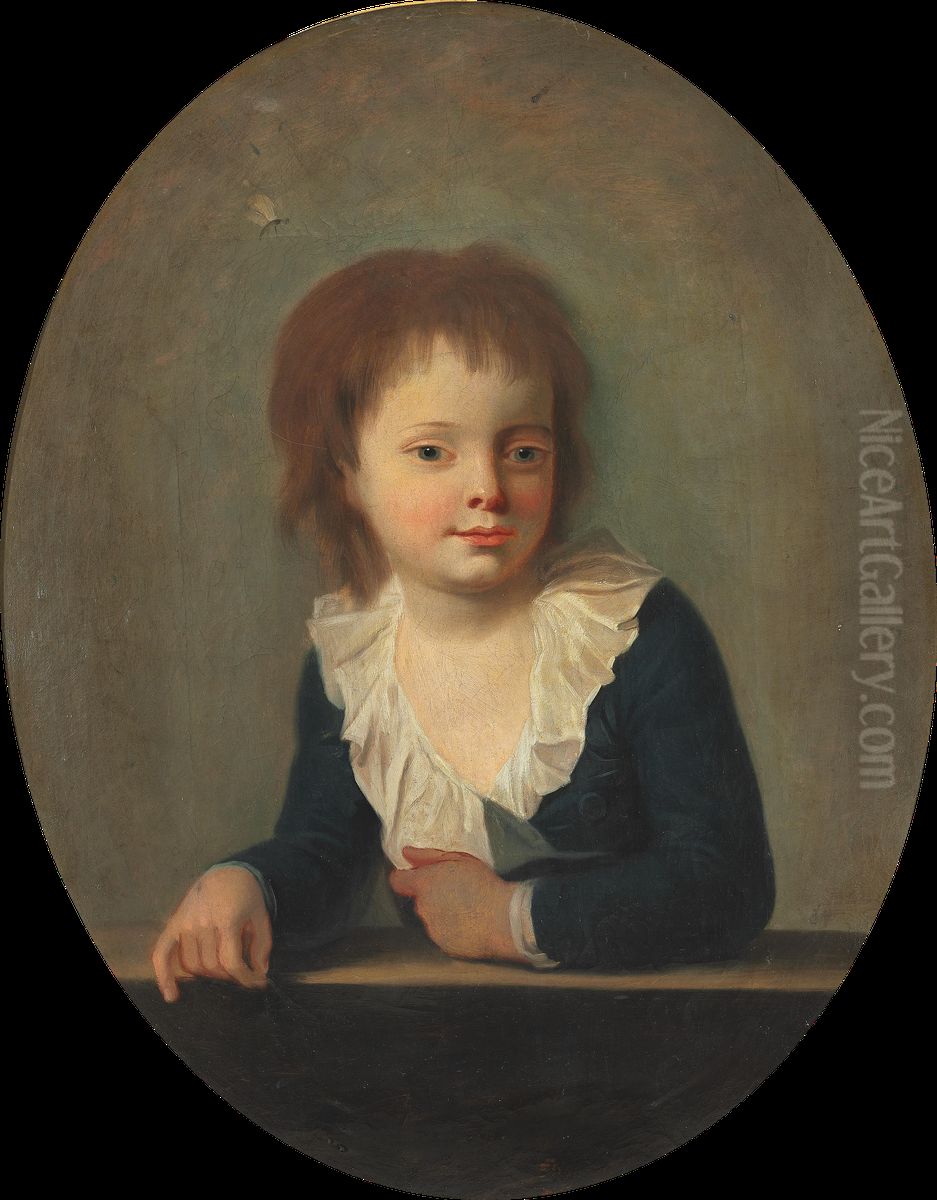 Portrait of the artist's son Marcus Aurelius Abildgaard. Oil Painting by Nicolai Abildgaard