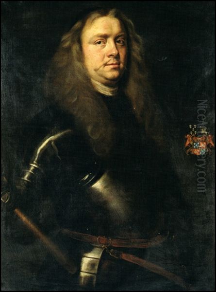 Portratt av Riksviceamiralen greve Nils Nilsson Brahe, 1633-1699. Oil Painting by Abraham Wuchters