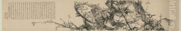 <<shi tao mei zhu tu juan>> Oil Painting by Shitao Daoji