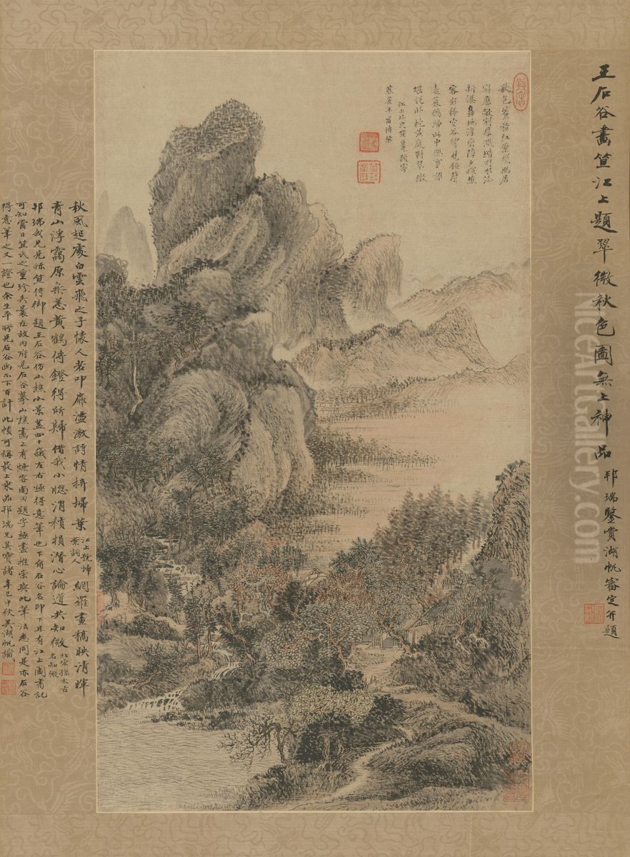 <<wang hui cui wei qiu se zhou>> Oil Painting by Wang Hui