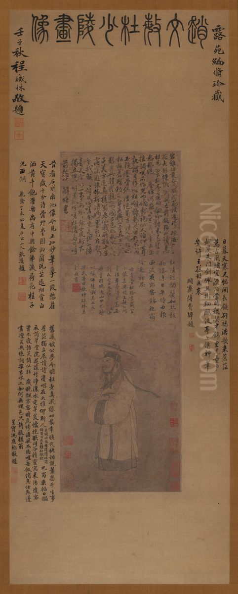 <<zhao meng fu hua du fu xiang zhou>> Oil Painting by Zhao Mengfu
