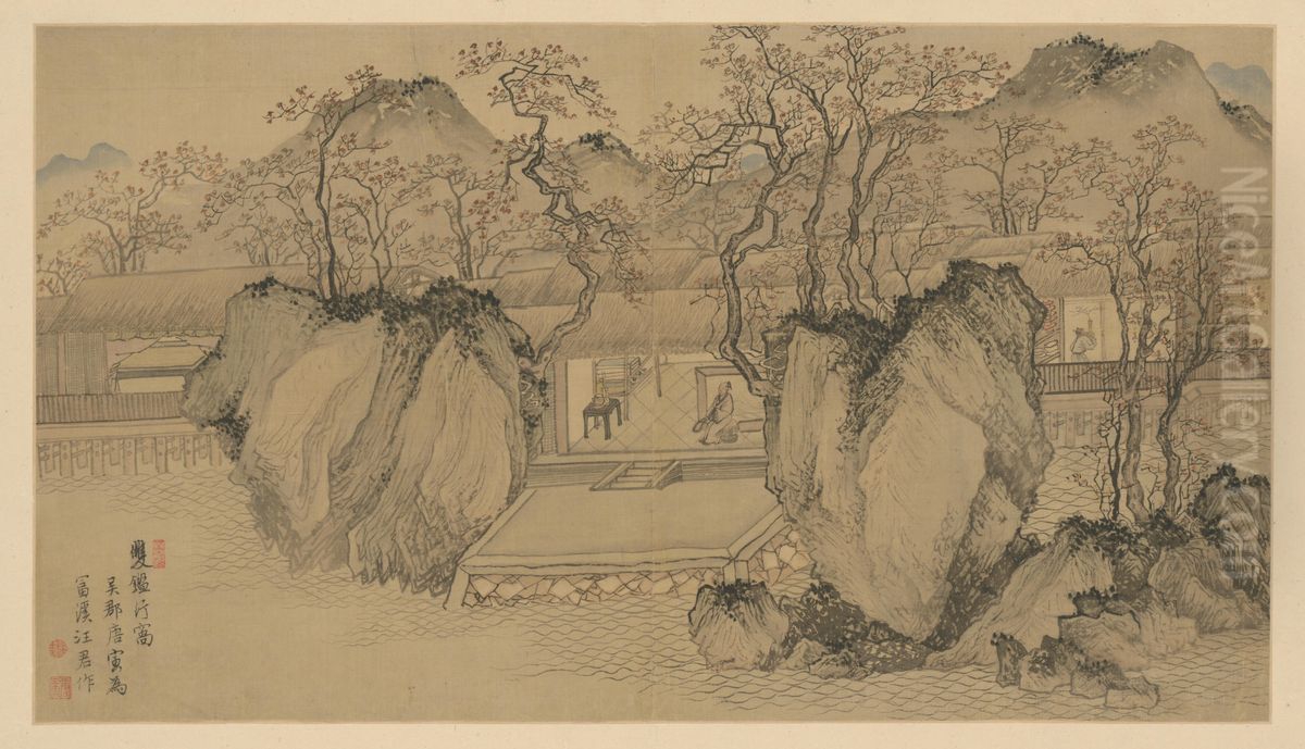 Shuangjian Xingwo Oil Painting by Tang Yin