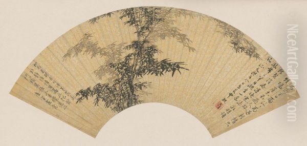 <<tang yin yu zhu shan mian>> Oil Painting by Tang Yin