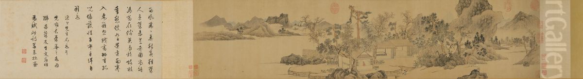 <<wen zheng ming cun ju tu juan>> Oil Painting by Wen Zhengming