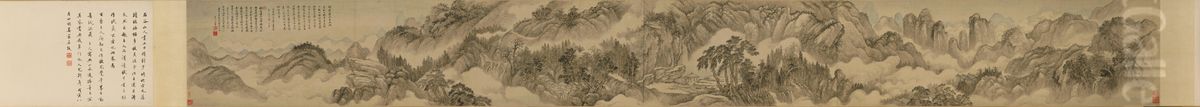 <<wang hui lu shan bai yun tu juan>> Oil Painting by Wang Hui