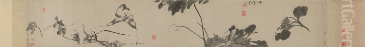 <<zhu da mao shi tu juan>> Oil Painting by Bada Shanren