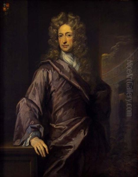 Portrait of Johan Hulft Oil Painting by Godfrey Kneller