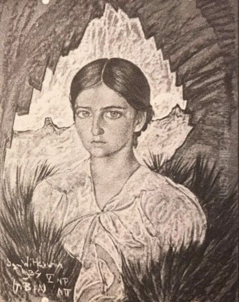 Portret Krystyny Glogowskiej Oil Painting by Stanislaw Ignacy Witkiewicz