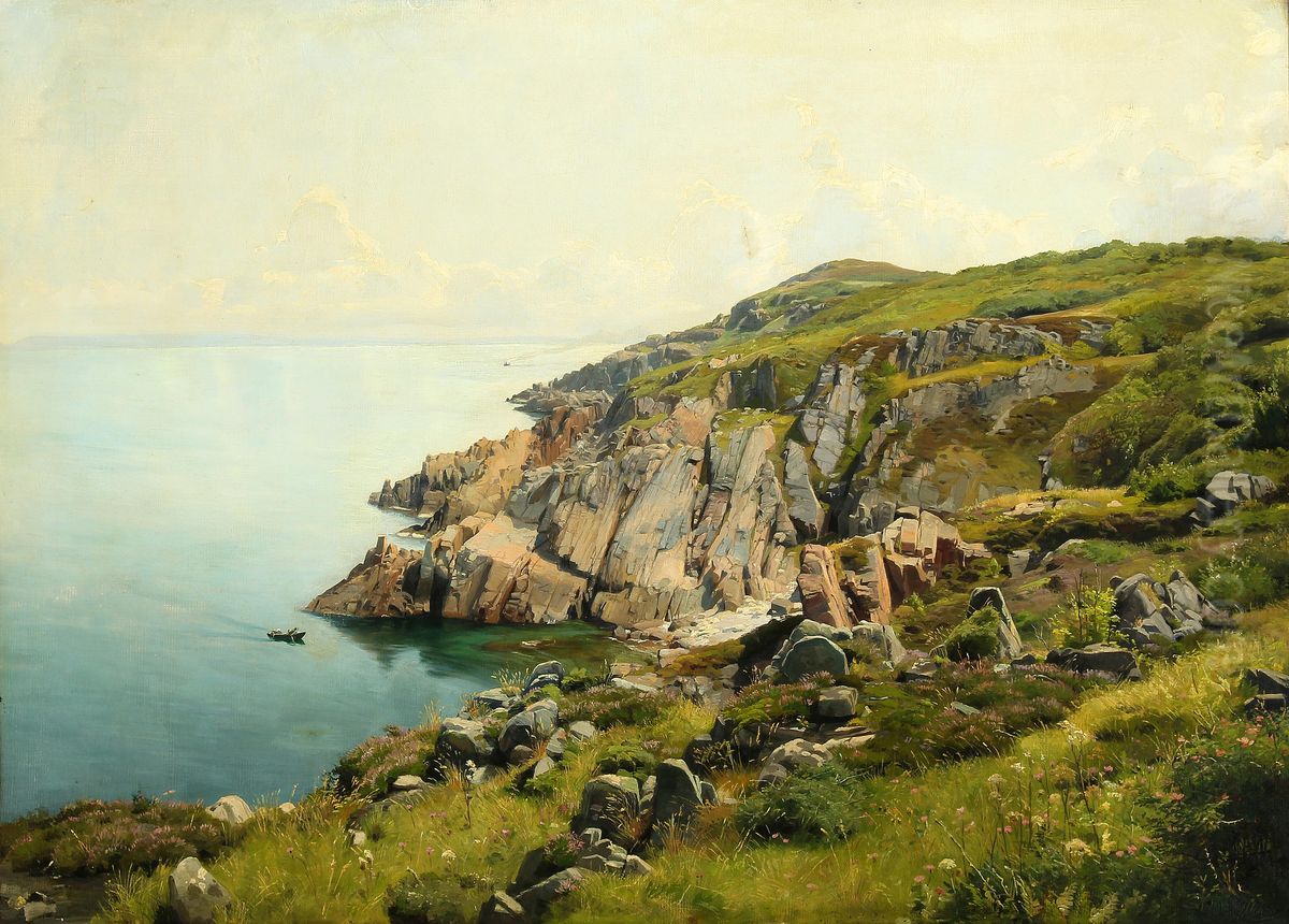 From the skerries of Sweden. Oil Painting by Georg Achen