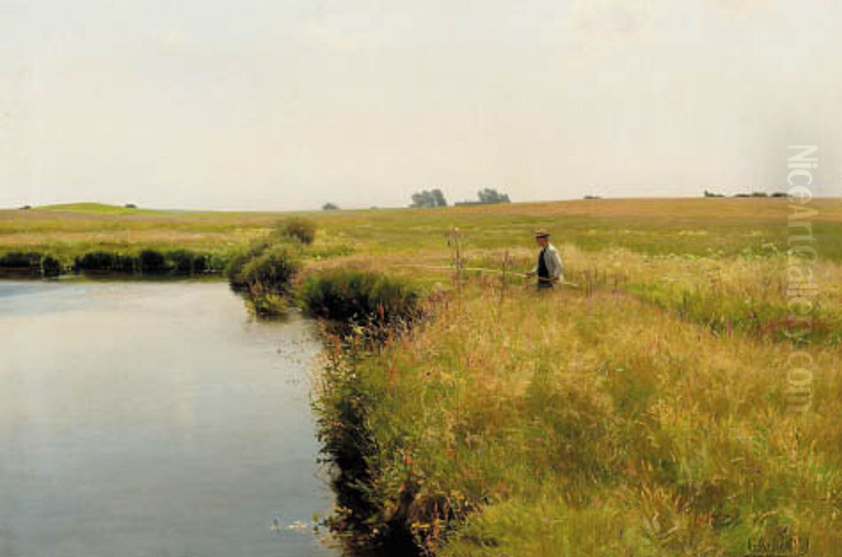 A June day. Oil Painting by Georg Achen