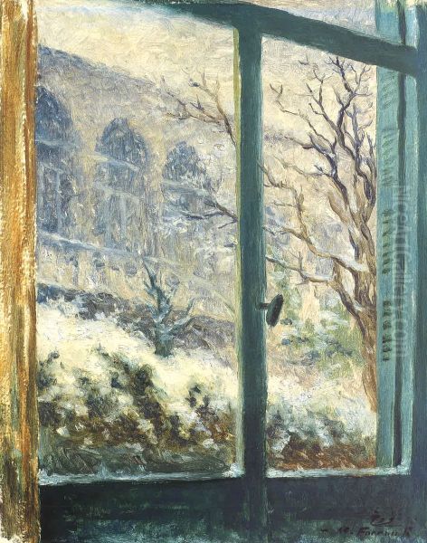 Out of My Window. Oil Painting by Moustafa Farroukh