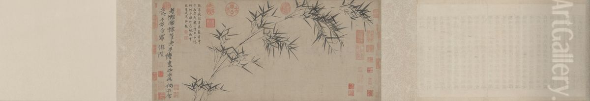 <<ni zan zhu zhi tu juan>> Oil Painting by Ni Zan