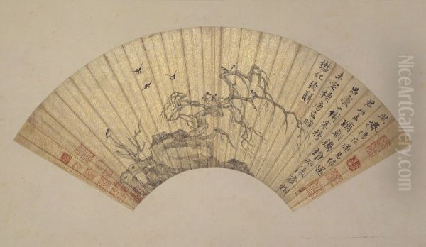<<tang yin ku mu han ya tu shan ye>> Oil Painting by Tang Yin