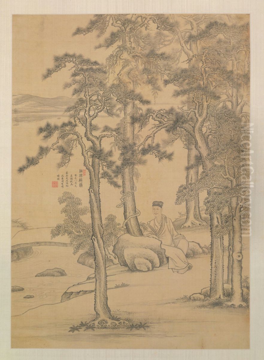 <<xie bin xiang sheng mo zhu kui shi xiang zhou>> Oil Painting by Xiang Shengmo