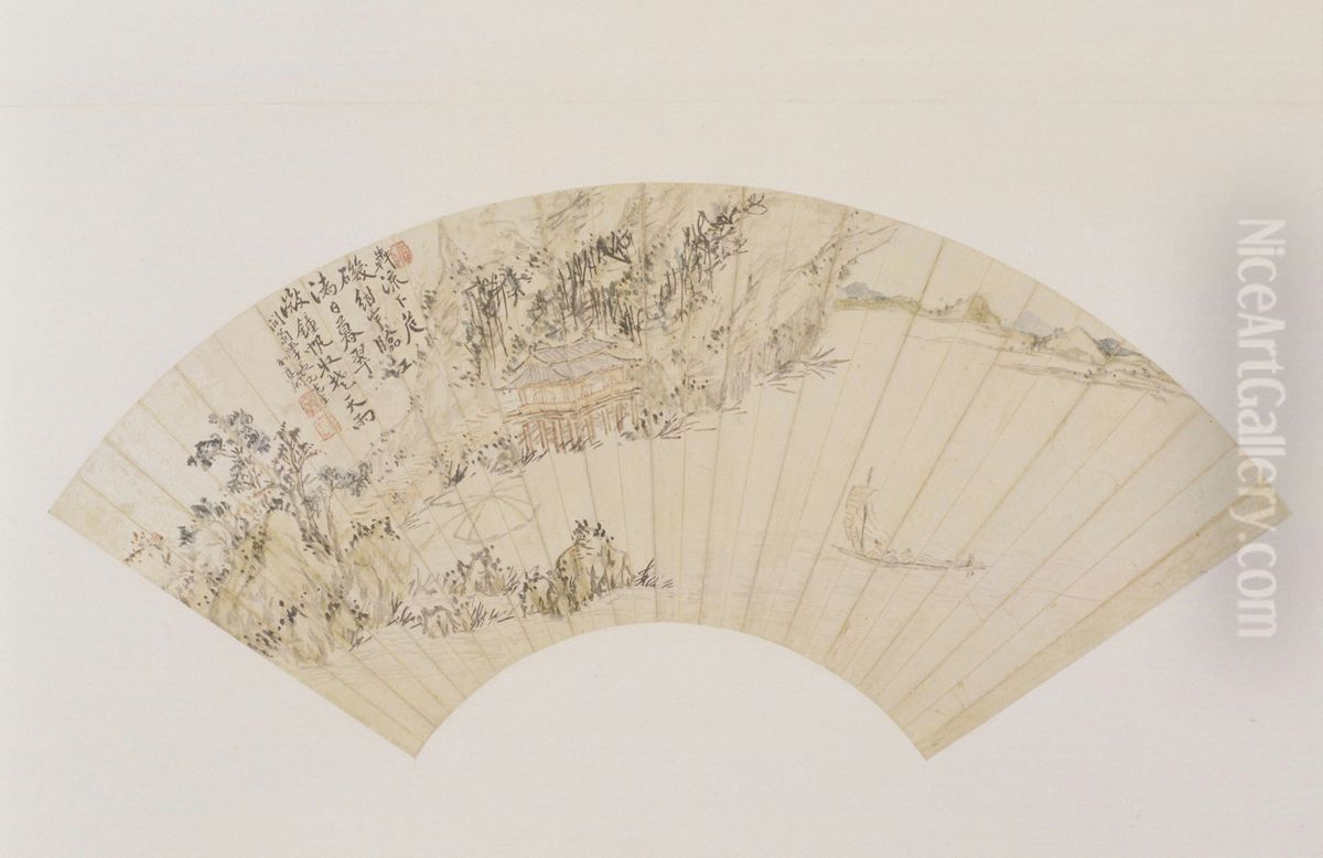 <<gao xiang shan shui tu shan ye>> Oil Painting by Gao Xiang