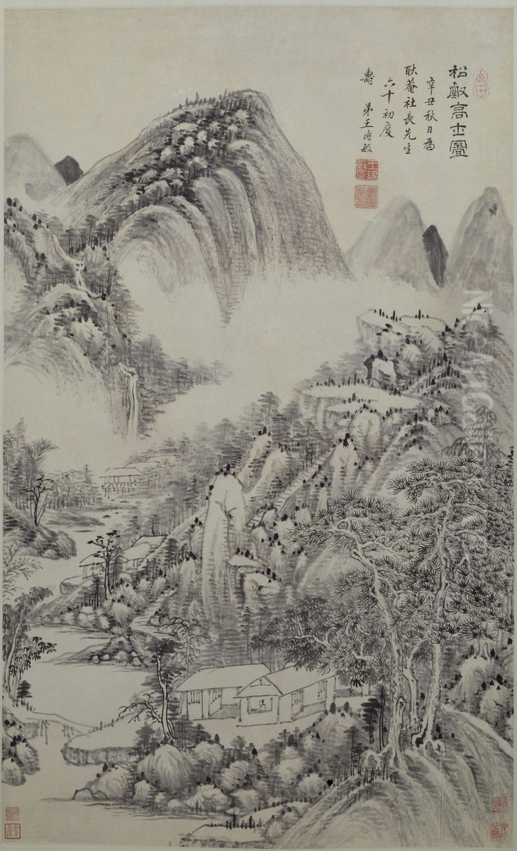 <<wang shi min song he gao shi tu zhou>> Oil Painting by Wang Shimin