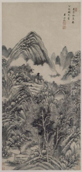 <<wang shi min shan shui tu zhou>> Oil Painting by Wang Shimin