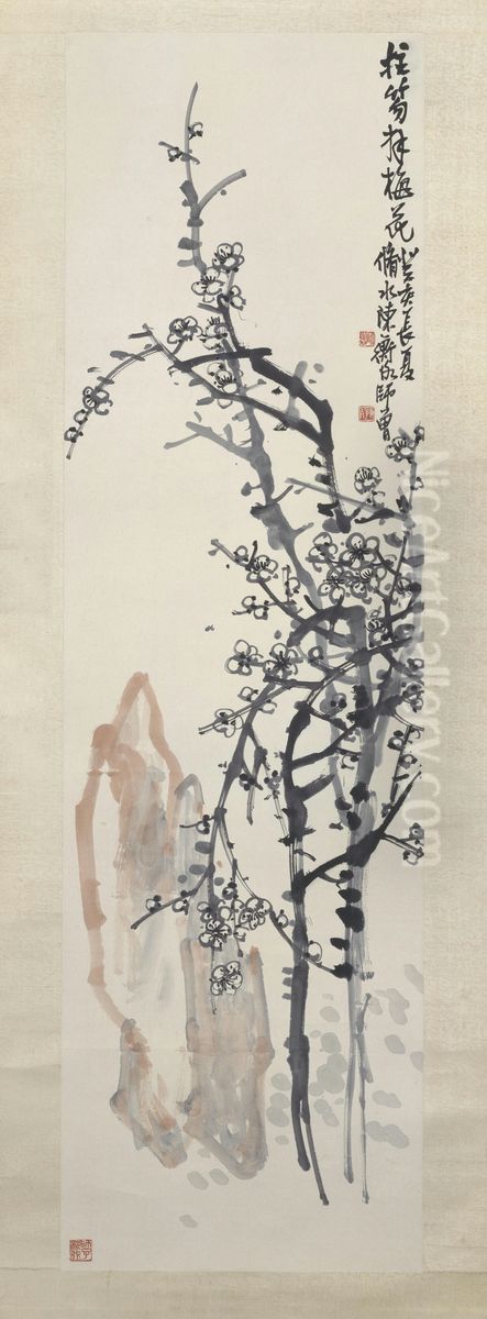 <<chen shi ceng zhu hu bai mei tu zhou>> Oil Painting by Chen Shizeng <<chen shi ceng zhu hu bai mei tu zhou>> Oil Painting by Chen Shizeng