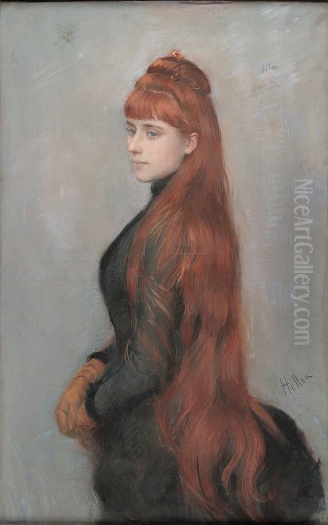 Portrait d'Alice Louis-Guerin Oil Painting by Paul Cesar Helleu