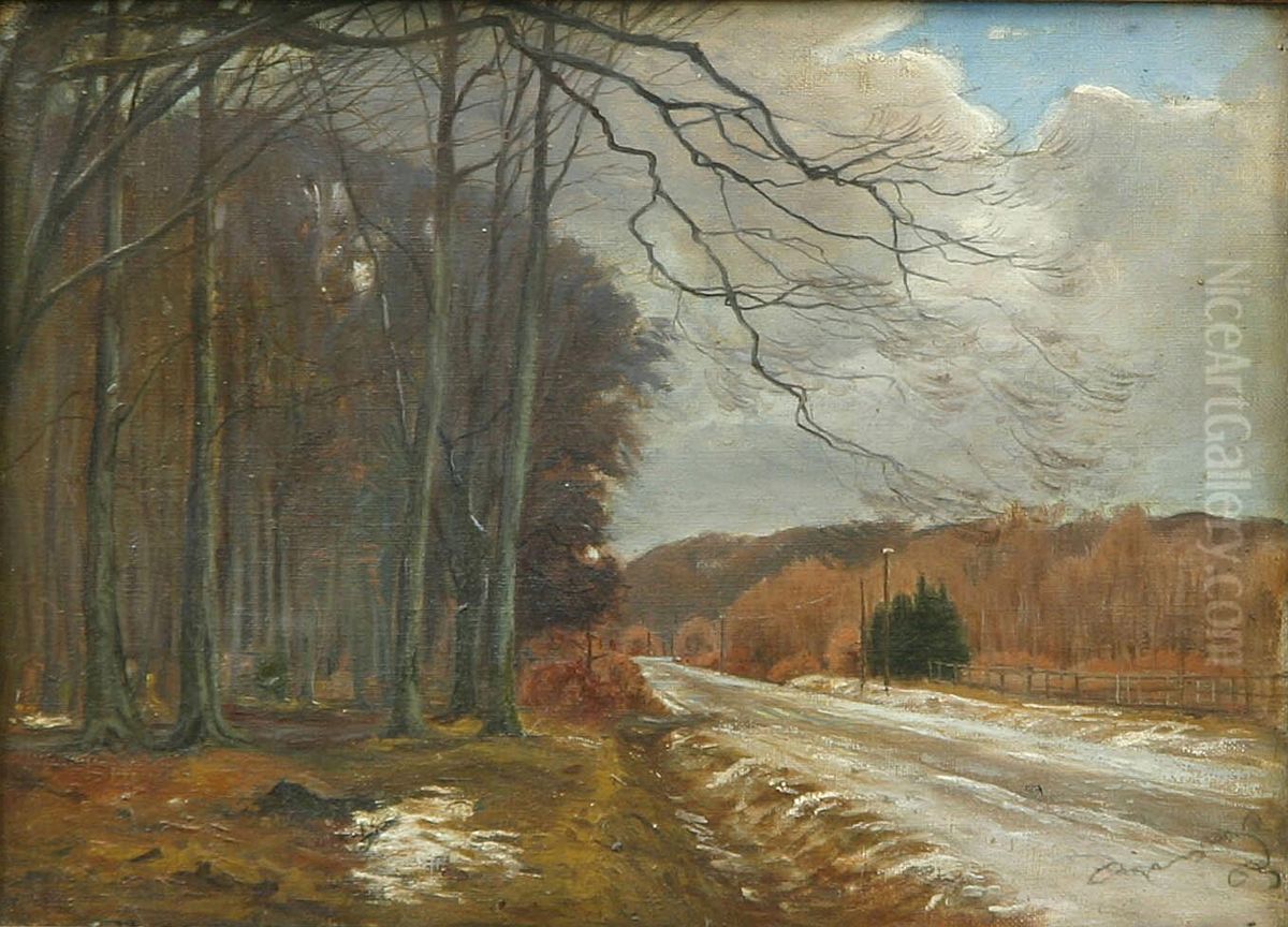 Efterarsskov. Oil Painting by Hans Agersnap