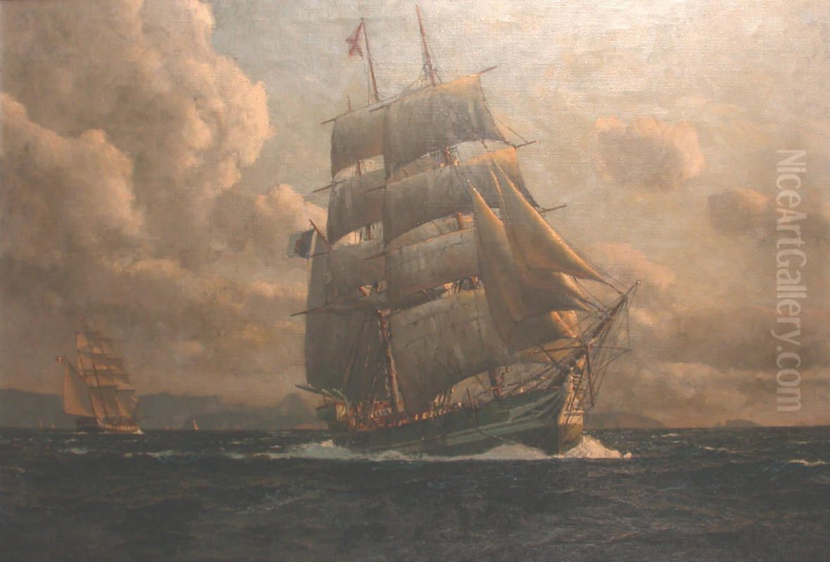 On the open sea Oil Painting by Michael Zeno Diemer