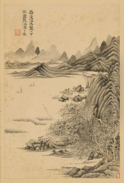 <<wang shi min hua du fu shi yi ce>> Oil Painting by Wang Shimin