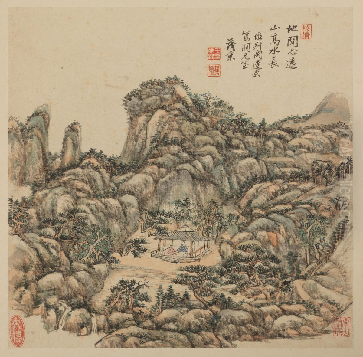 <<wang yuan qi cao tang shi zhi tu ce>> Oil Painting by Wang Yuanqi