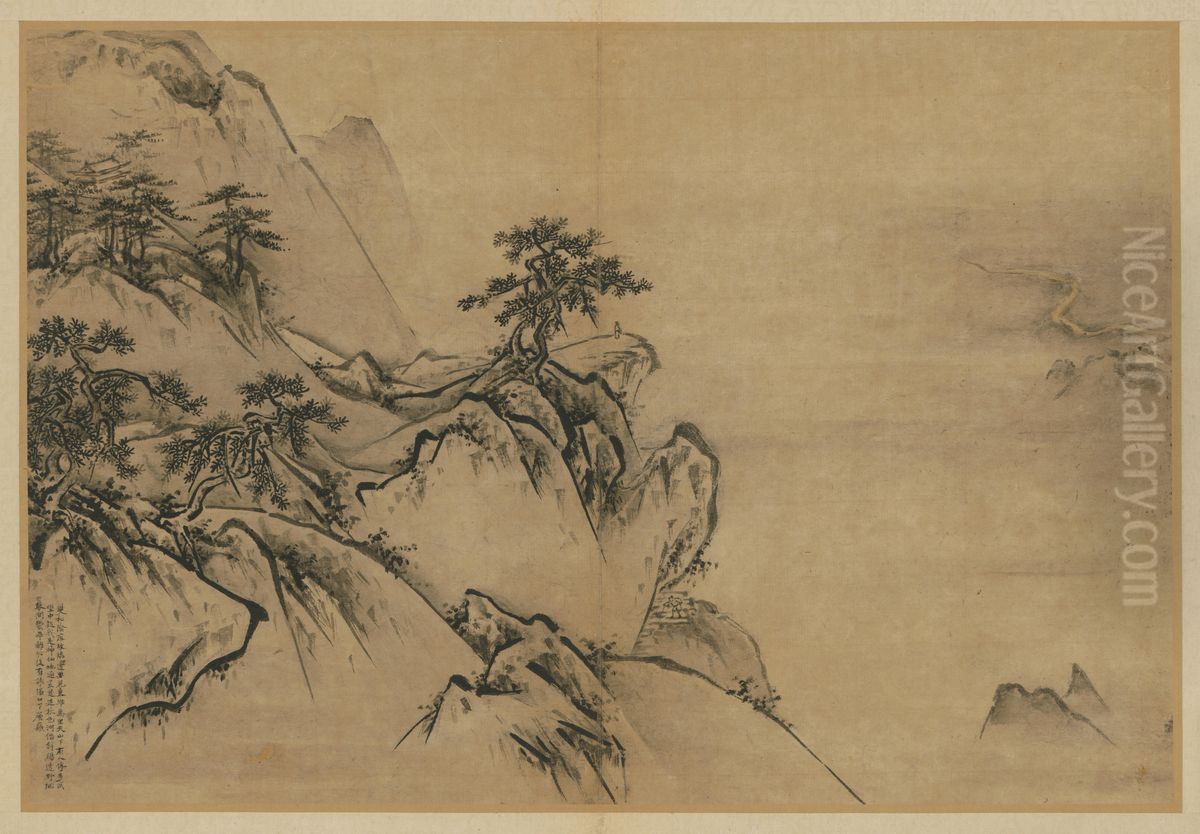 <<wang lu hua shan tu ce>> Oil Painting by Wang Lu