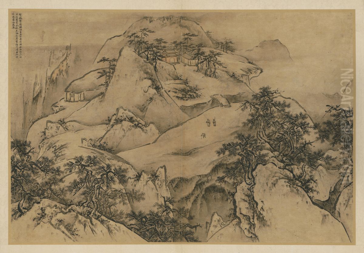 <<wang lu hua shan tu ce>> Oil Painting by Wang Lu