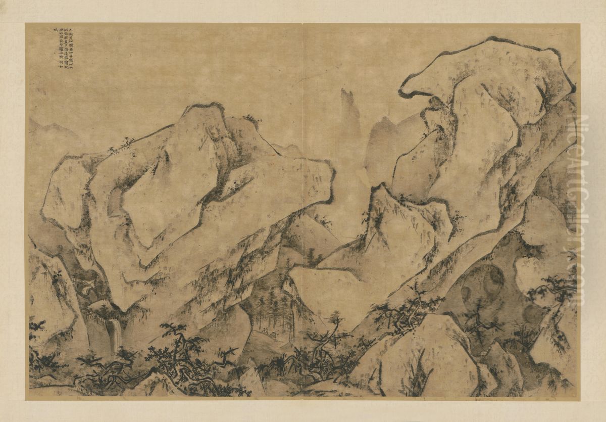 <<wang lu hua shan tu ce>> Oil Painting by Wang Lu
