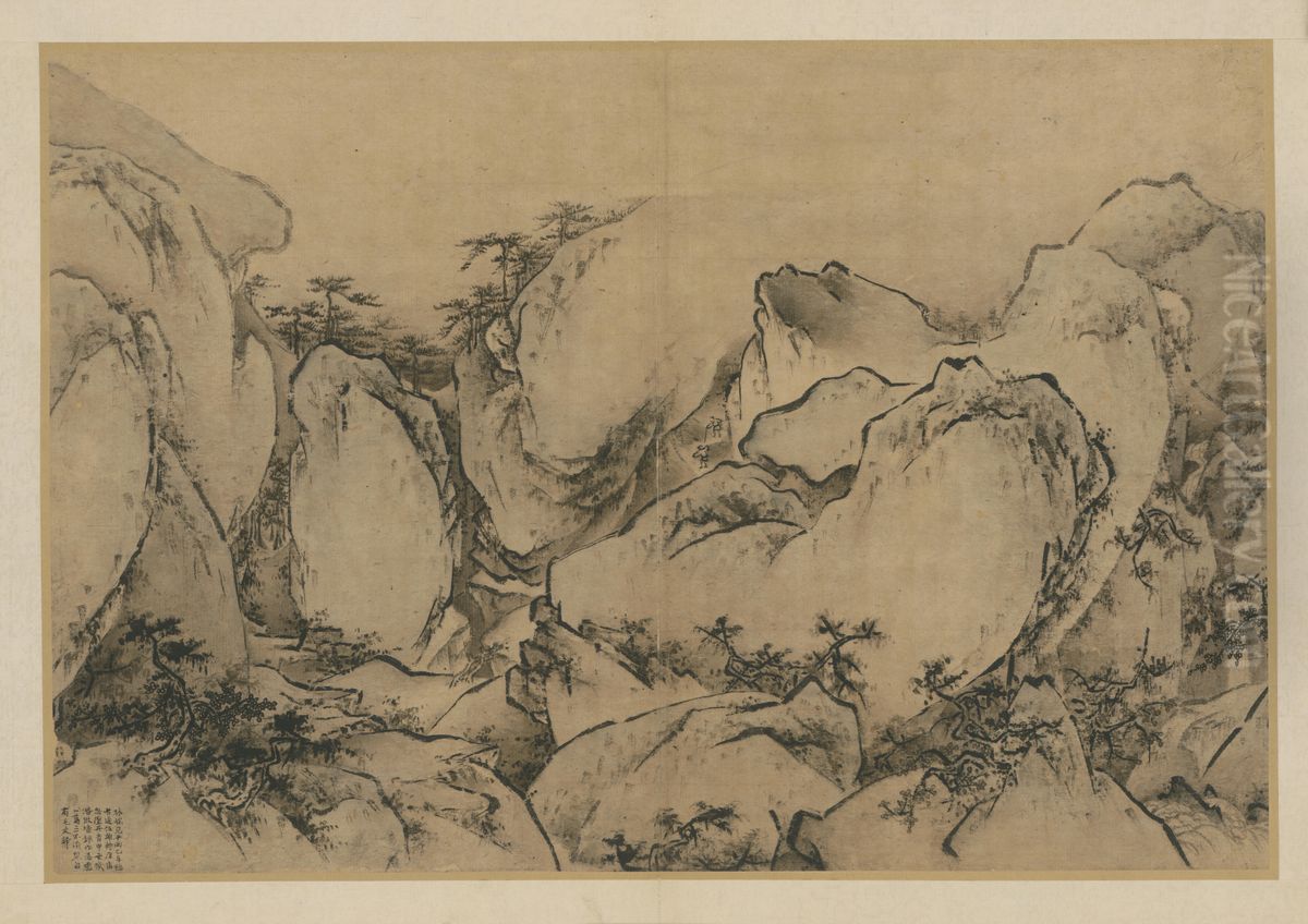 <<wang lu hua shan tu ce>> Oil Painting by Wang Lu